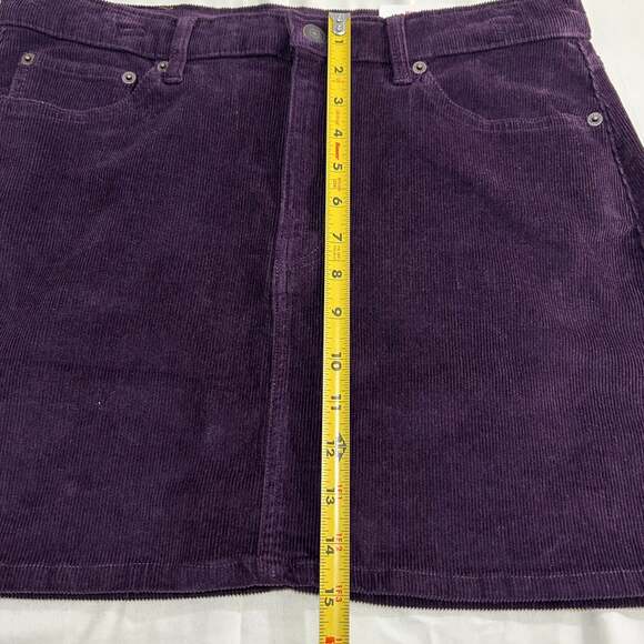 Lucky Brand Skirt Size 6 Maroon Corduroy Mini Skirt With Pockets NWT - Picture 2 of 6